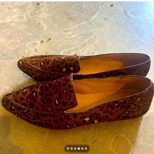 Leopard, calfskin flats Madewell
